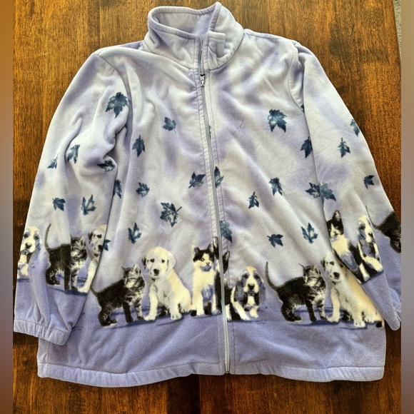 Jackets & Blazers - Blair vintage Puppy and Kitten Fleece Jacket size 3XL